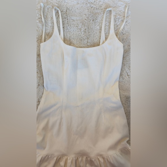 Prada White ruffle fit & flare Mini Dress S - Picture 6 of 11